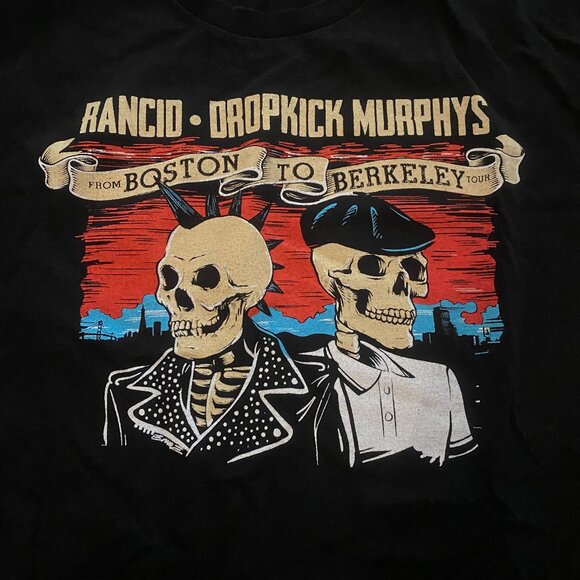RANCID DROPKICK MURPHY'S FROM BOSTON TO BERKELEY TOUR SHIRT SIZE LARGE - Picture 2 of 7